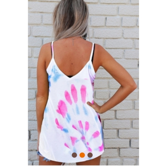 Just Arrived White Tye Dye Tank - Picture 2 of 2